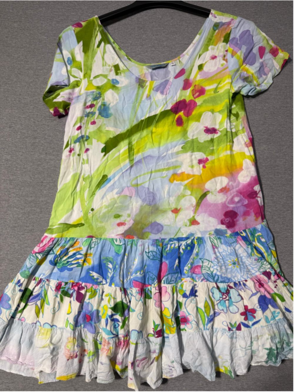 Women's Jams World Floral Tiered Hattie Dress S Multi-color “Las Salina’s”